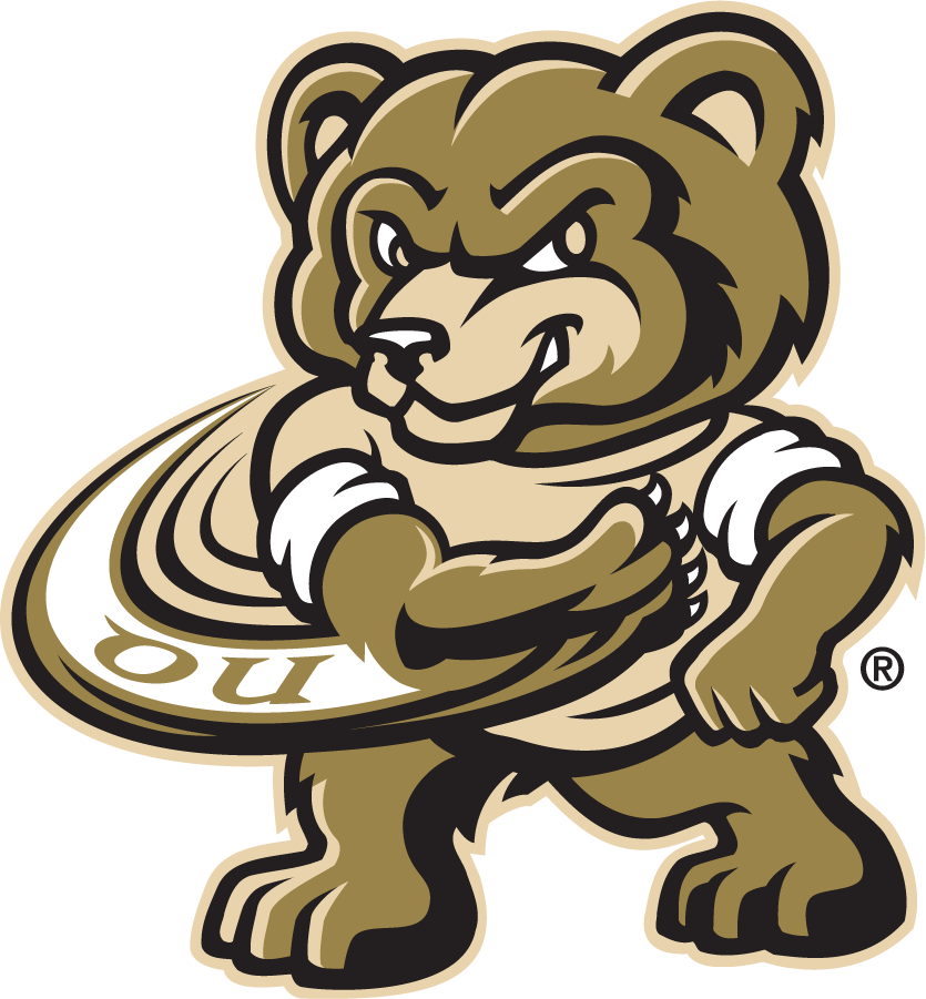 Oakland Golden Grizzlies 1998-2013 Mascot Logo diy DTF decal sticker